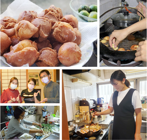 郷土料理体験の様子